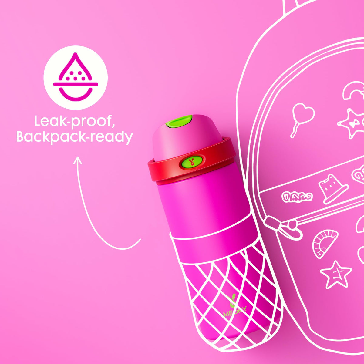 Meoky soft-grip carry loop makes carrying comfortable during field trips.