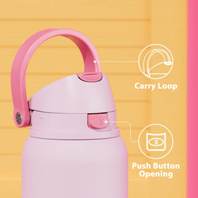 Meoky sweat-free stainless body prevents condensation during hot workouts.