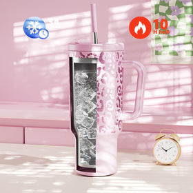 Meoky tumbler with lid and straw provides secure, spill-resistant sipping on the go.