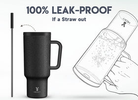 Meoky wide ergonomic handle for a comfortable grip on the go.