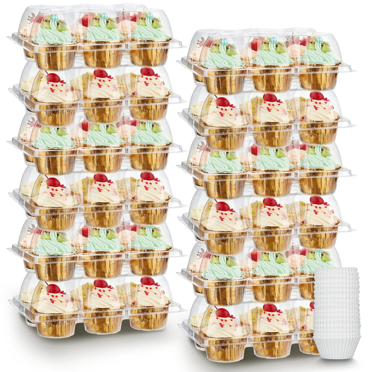 Meolibour 240-pack liners stay neat for batch baking
