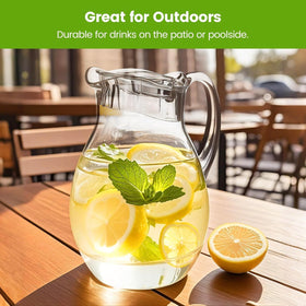 Meolibour compact pitcher keeps drinks fresh and ready.