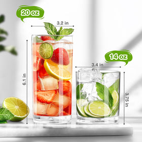 Meolibour top-rack dishwasher-safe glass for quick cleanup after meals