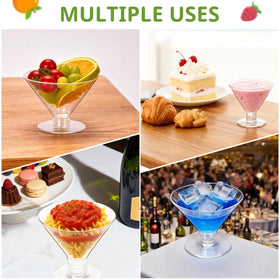 Meolibour 5oz clear cups showcase cocktail colors and textures beautifully.
