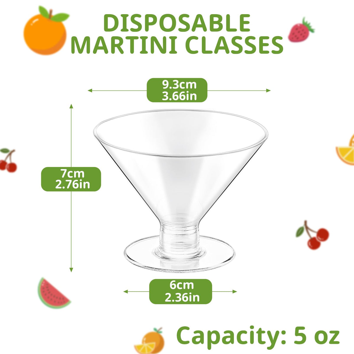 Meolibour unbreakable clear martini glasses highlight desserts and parfaits for easy entertaining.