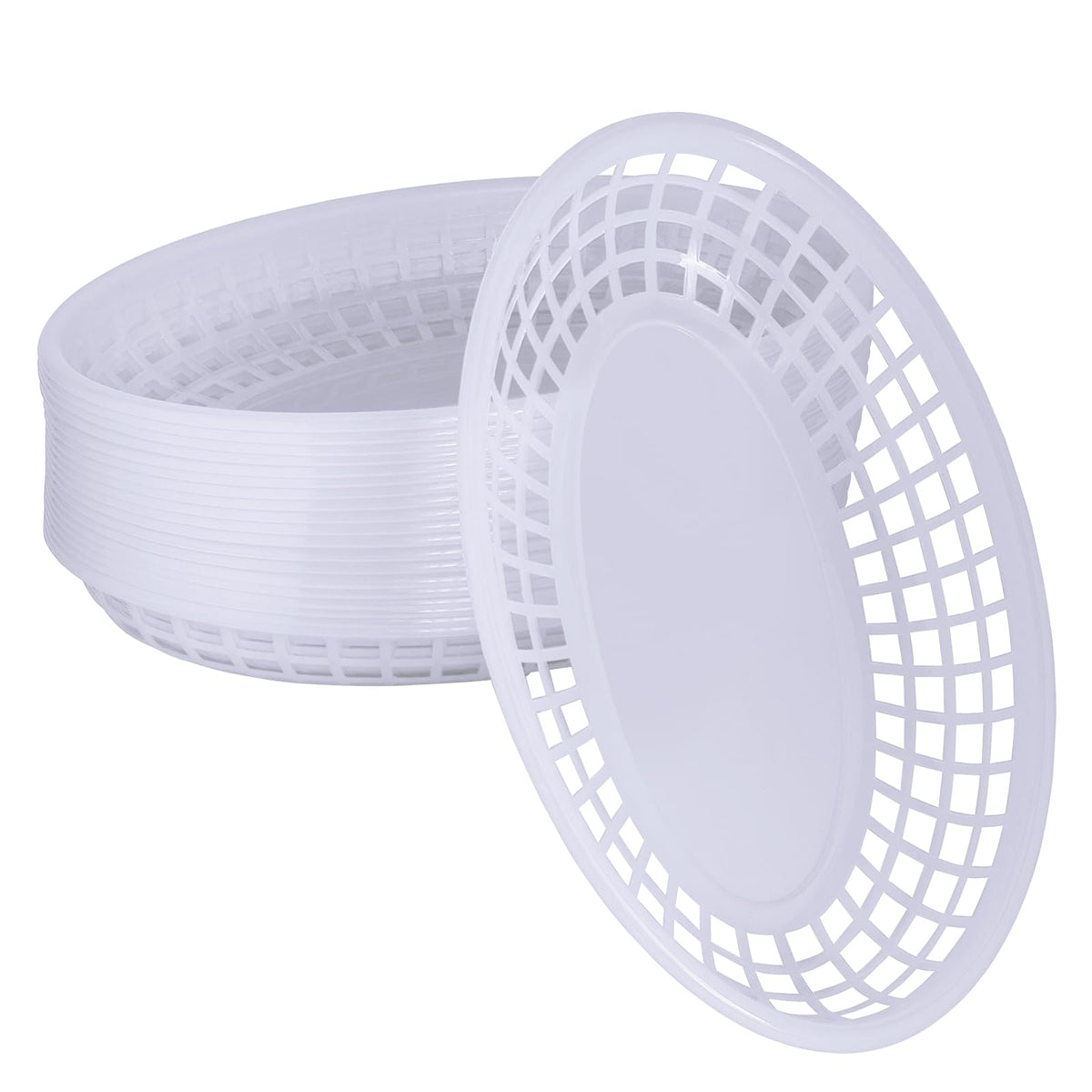 Meotakile fast food basket close-up in white shows durable, reusable practicality.