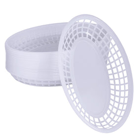 Meotakile fast food basket close-up in white shows durable, reusable practicality.