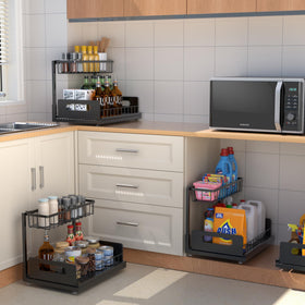 MERATIA versatile-storage ideal for bathroom, kitchen, laundry, and pantry organization.