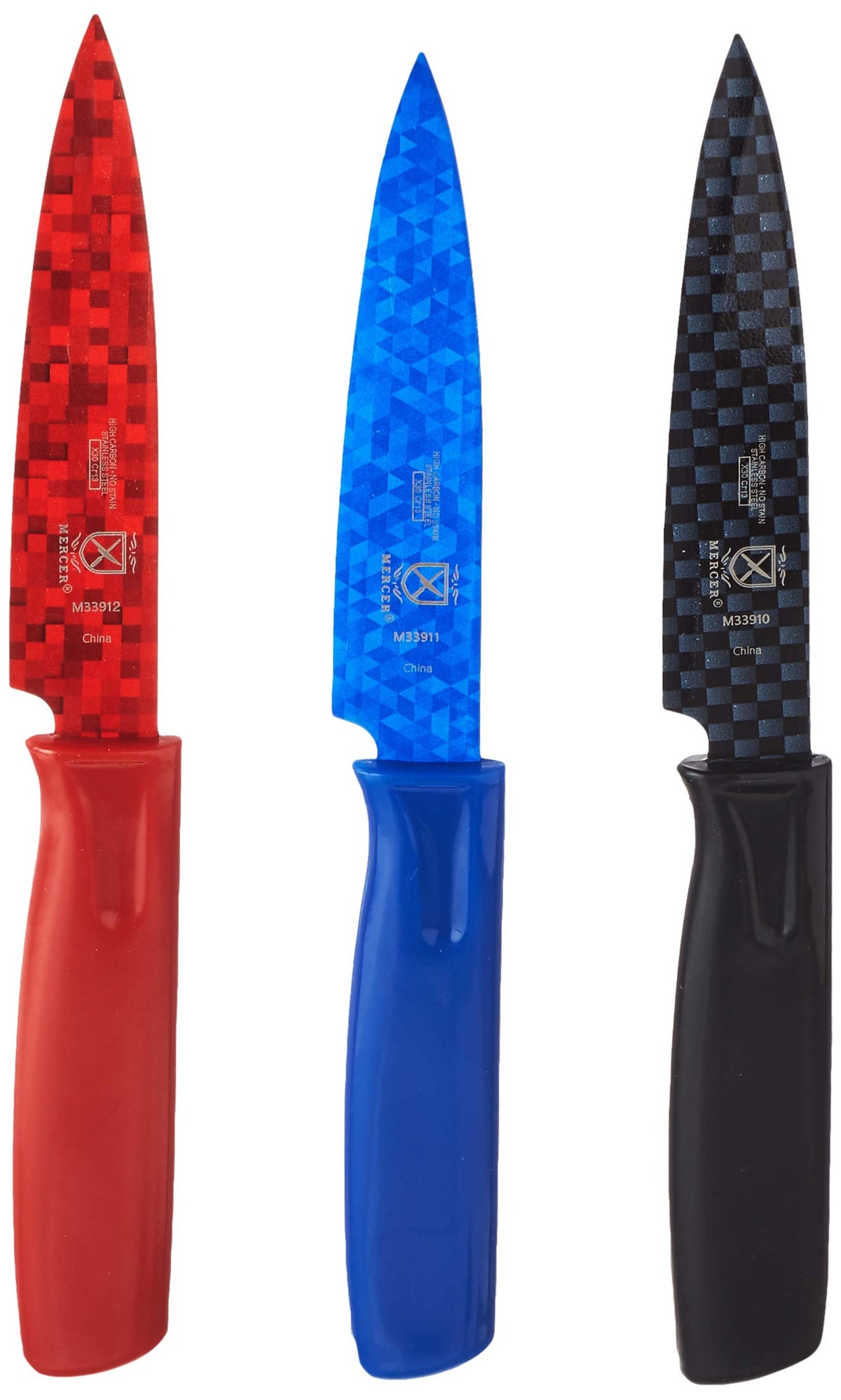 Mercer Culinary paring knife with ABS sheath ensures safe carrying in a jacket pocket