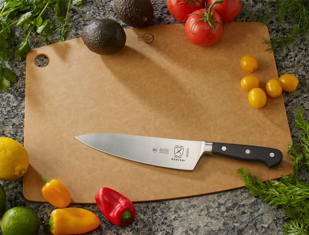 Mercer Renaissance Delrin handle offers ergonomic grip for steady slicing