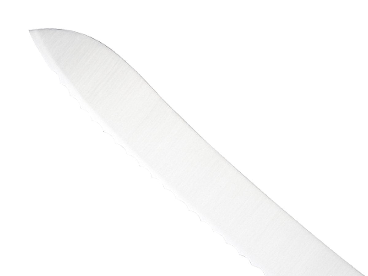 Mercer Culinary Millennia bread knife with black handle for secure grip