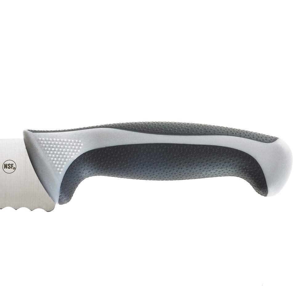 Mercer Culinary Millennia bread knife care reminder for hand washing and drying