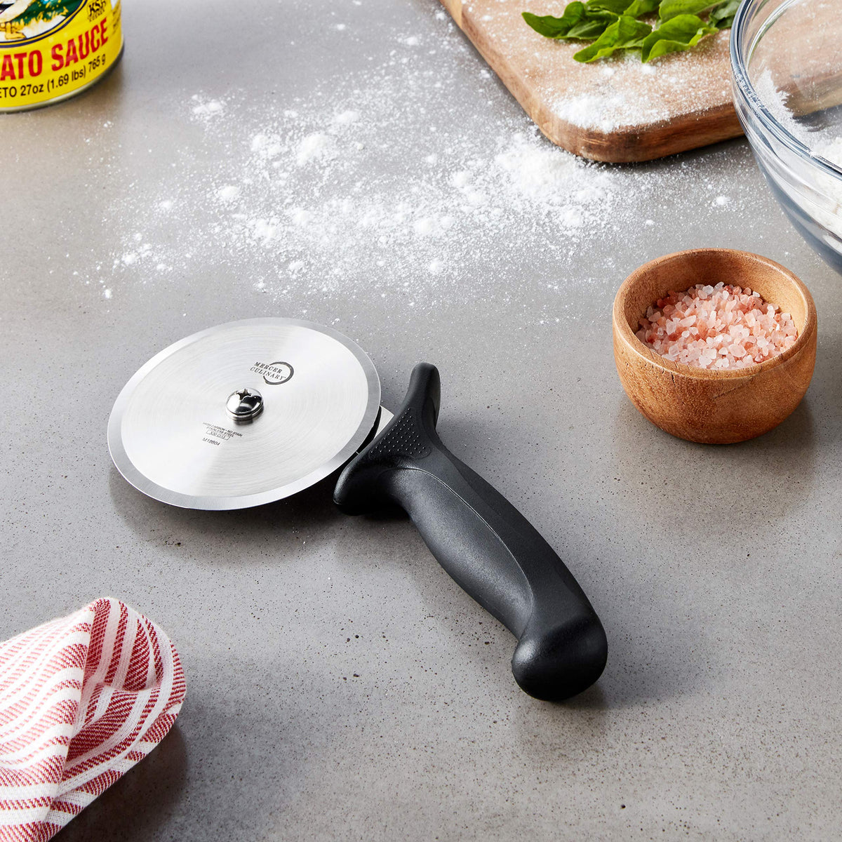 Mercer Culinary Millennia 4inch wheel cuts pizza effortlessly for fast slicing