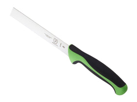 Mercer Culinary Millennia green produce knife on cutting board ready for fruits.