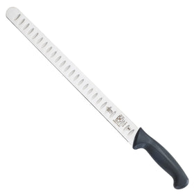 Mercer Millennia slicer blade close-up showing a sharp edge for precise cuts
