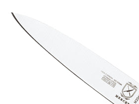 Mercer Genesis 5-In Utility Knife balance and bolster for controlled daily cutting.