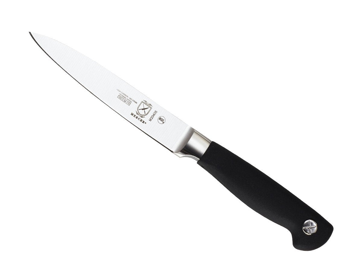 Mercer Genesis 5-In Utility Knife blade for precise slicing and longevity.