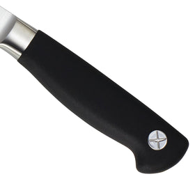 Mercer Genesis 8-Inch knife chopping onion for efficient slicing and dicing.