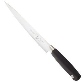 Mercer Genesis 8-Inch knife slicing fresh herbs for quick prep.