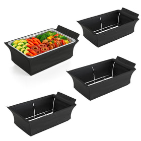 Merchlio chafer wind guard 4pack protects outdoor buffets and preserves heat.