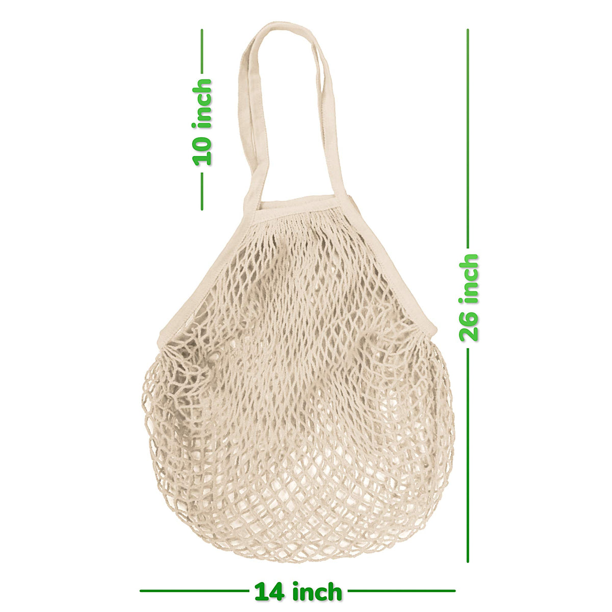 MERCURHOUSE cotton string bags transparent mesh shows contents and airflow.