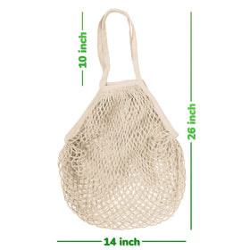 MERCURHOUSE cotton string bags transparent mesh shows contents and airflow.