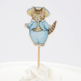 Meri Meri Peter Rabbit picks design 5 features peeking characters for kid snacks.