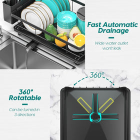 MERRYBOX dish drying rack features rust-proof coating for lasting appeal.