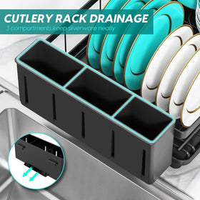 MERRYBOX dish drying rack is small-kitchen-friendly and space-saving.
