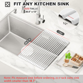 MERRYBOX foldable dish drainer beside the sink saves space and simplifies drying.