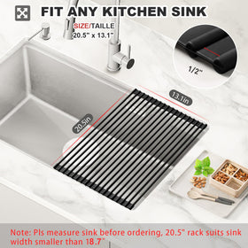 MERRYBOX over-sink roll-up rack demonstrates foldable, space-saving design for small kitchens
