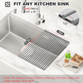 MERRYBOX silicone-wrapped roll-up rack folded for compact counter storage.