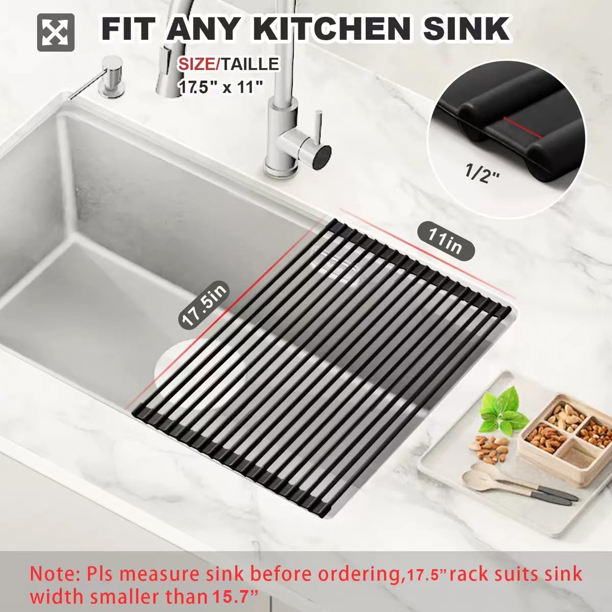 Close-up of silicone-wrapped dish mat by MERRYBOX for easy cleaning and safety