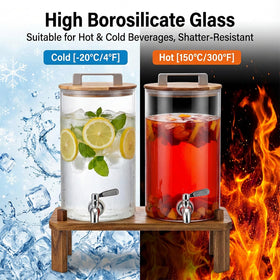 MerryNine acacia wood lid with silicone seal keeps drinks fresh