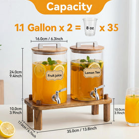 MerryNine borosilicate glass beverage dispenser highlights clear drinks and heat resistance