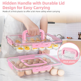 Fridge safe storage keeps deviled eggs neat for parties and meal prep