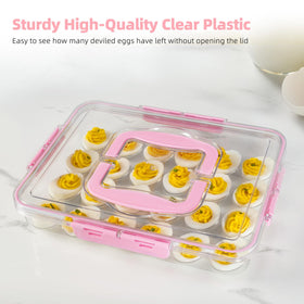 Multi-purpose MesRosa egg platter suitable for travel and events.