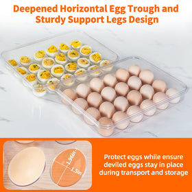 MesRosa portable deviled egg tray with handle for on-the-go gatherings.