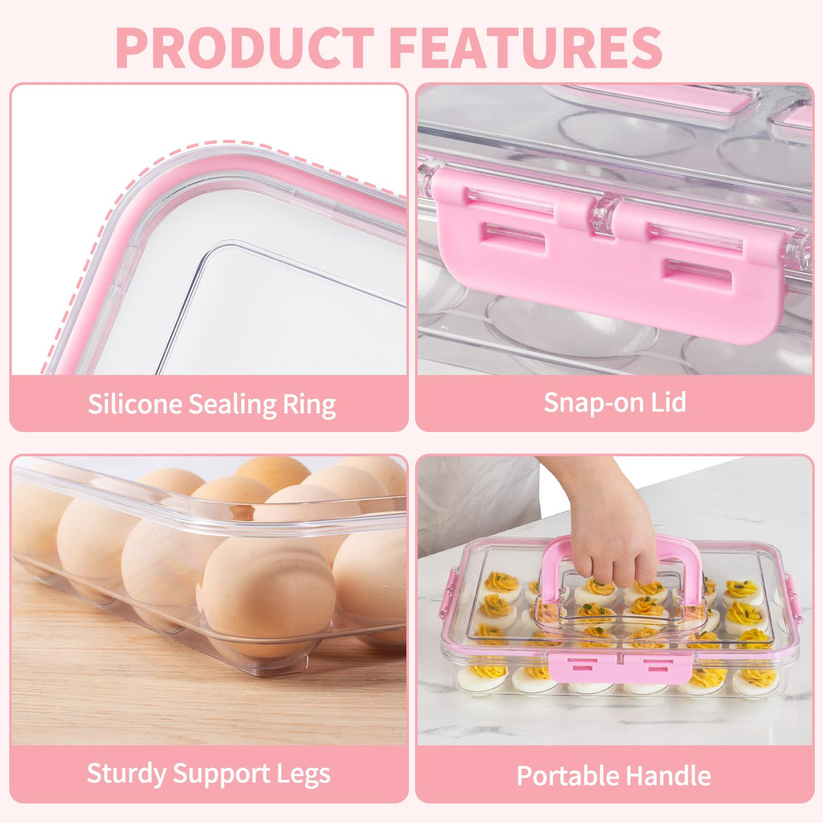 Food grade silicone seal helps keep contents fresh and leak-free