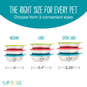 Messy Mutts bowls compatible with silicone feeders to stay in place
