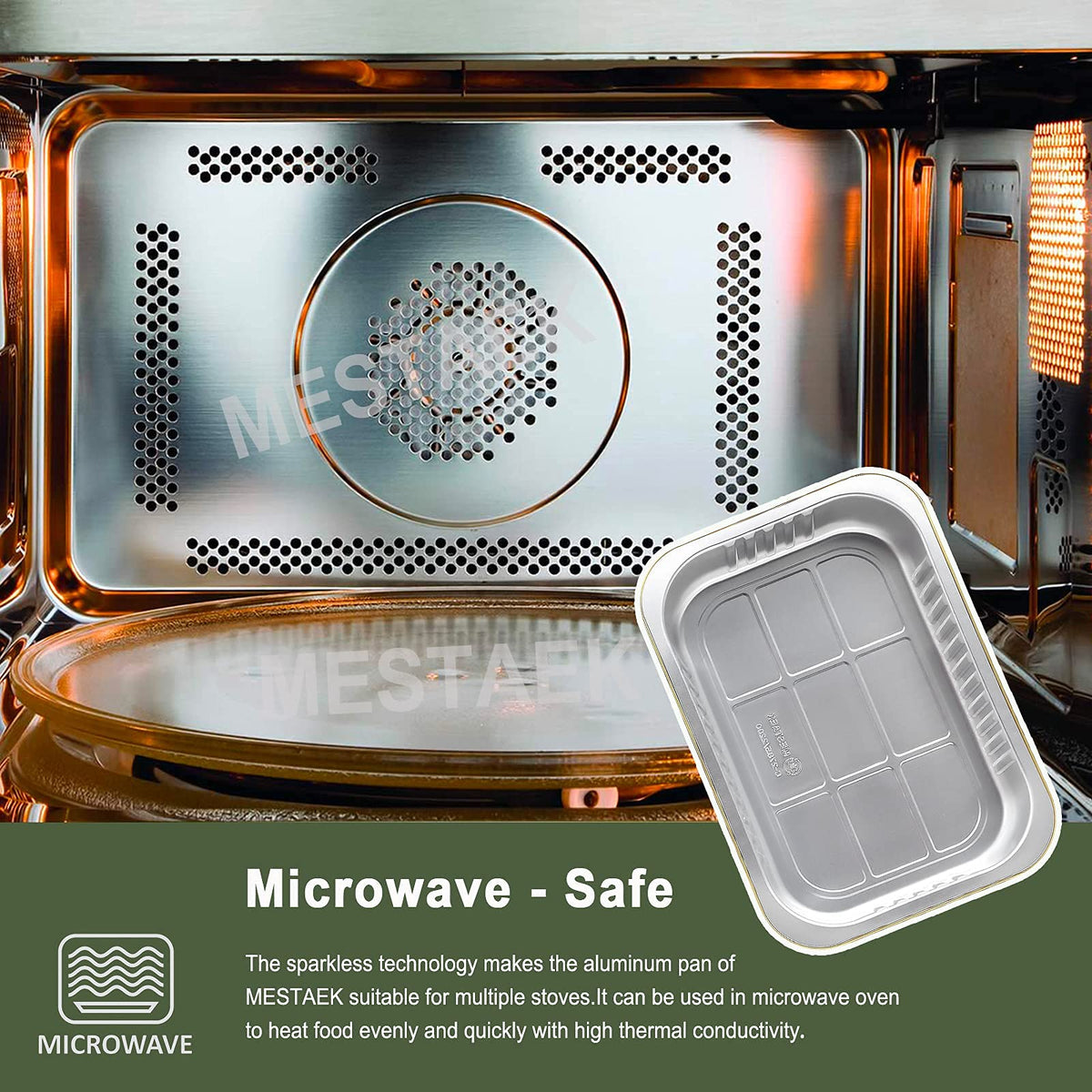 MESTAEK disposable pan for quick, easy cleanup.