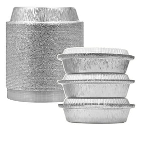 MESTAEK heavy-duty 7in foil pan with lid for reliable batch cooking and storage.