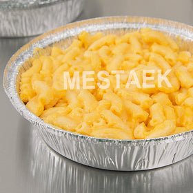 MESTAEK stackable pans with lids for compact storage and organization.