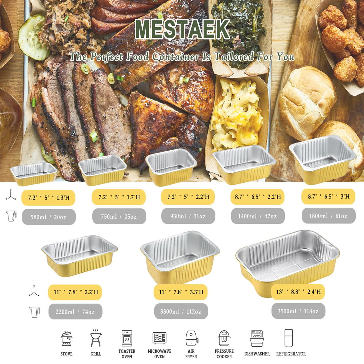 MESTAEK disposable-but-durable image communicates easy cleanup with sturdy construction.