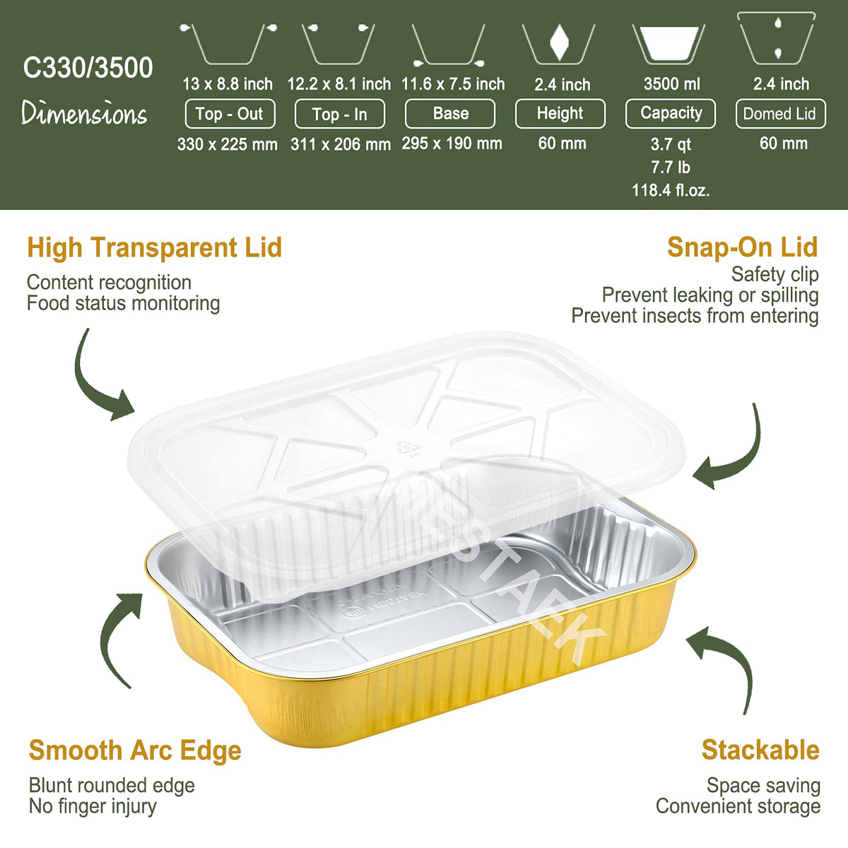 MESTAEK handles-angled image highlights convenient carrying during catering or meal prep.