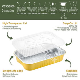 MESTAEK handles-angled image highlights convenient carrying during catering or meal prep.