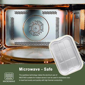 MESTAEK food-grade-aluminum-pan highlights metal suitable for safe cooking and storage.