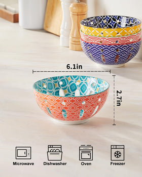 Metahom colorful berry bowl patterns brighten the table while presenting fresh berries.