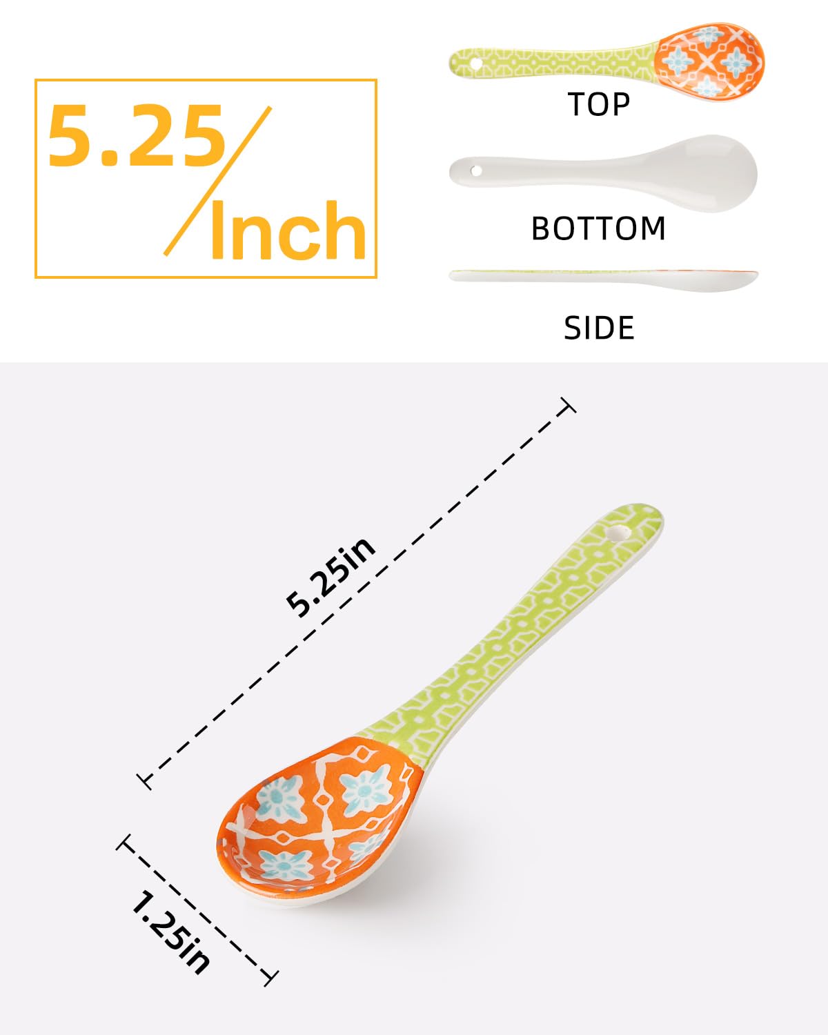 Metahom colorful teaspoons with geometric patterns for decorative tables