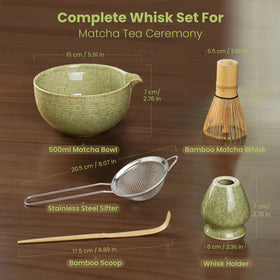 Metflavor bamboo chasen holder keeps whisk organized and dry.